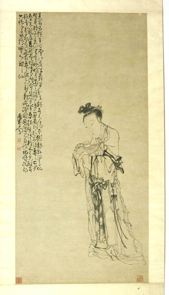 上官周弟子,善人物,笔致工细;多取神仙故事和文人士大夫生活为题材,有