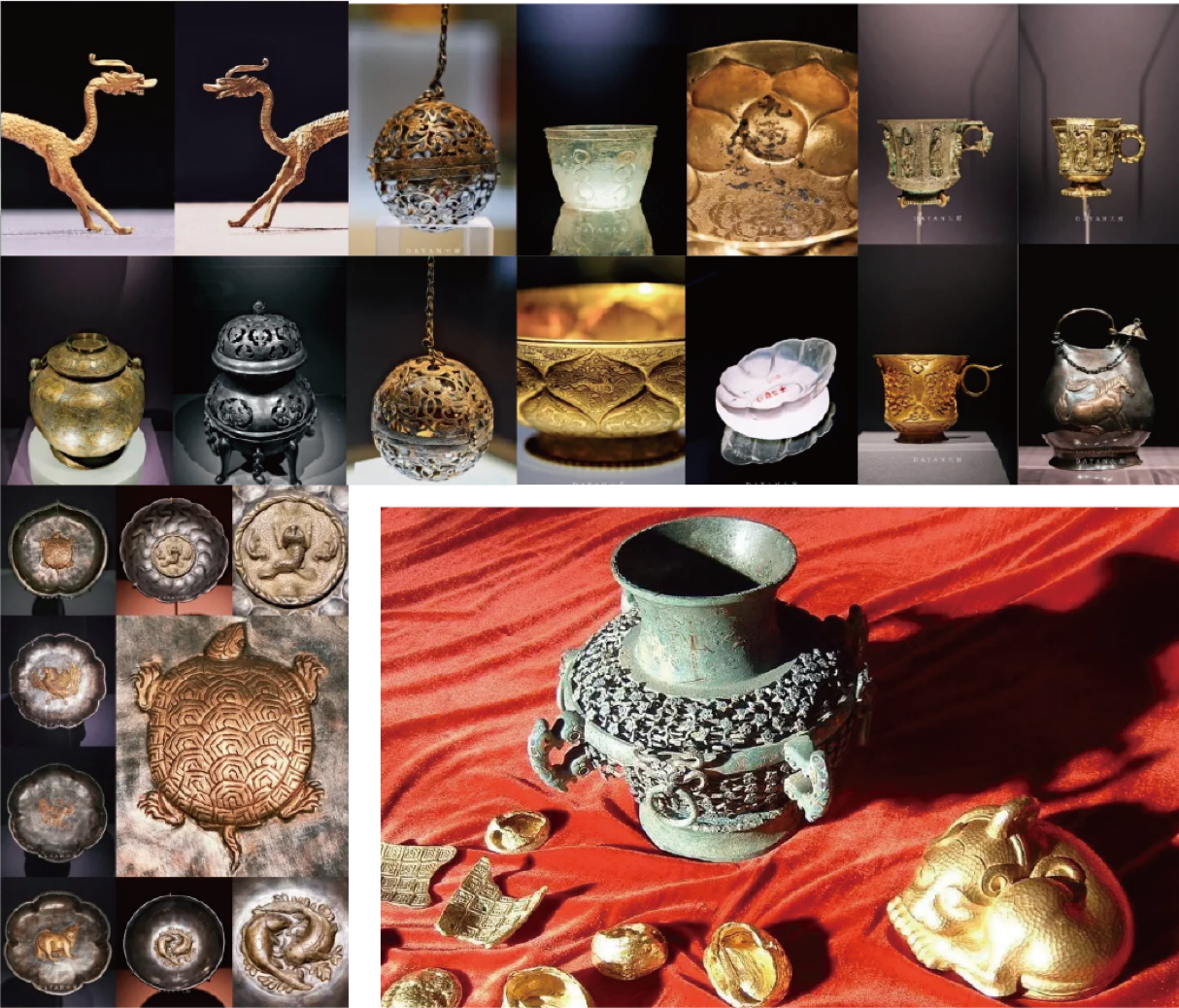 1970年西安何家村唐代窖藏文物 1982年江苏盱眙南窑庄窖藏